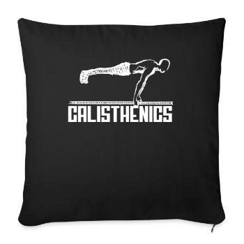 Calisthenics Training Fitness Workout - Sofa pillowcase 17,3'' x 17,3'' (45 x 45 cm) - black - Front