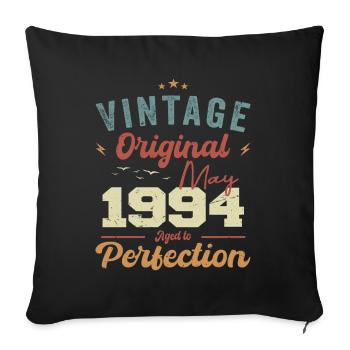 Mai 1994 Geburtstag Mai 1994 Geschenk Mai 1994 - Sofakissenbezug 45 x 45 cm - Schwarz - Vorne