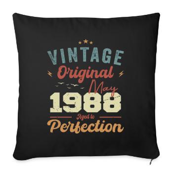 Mai 1988 Geburtstag Mai 1988 Geschenk Mai 1988 - Sofakissenbezug 45 x 45 cm - Schwarz - Vorne