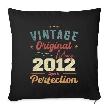 May 2012 Birthday May 2012 Gift May 2012 - Sofa pillowcase 17,3'' x 17,3'' (45 x 45 cm) - black - Front