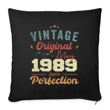 Mai 1989 Geburtstag Mai 1989 Geschenk Mai 1989 - Sofakissenbezug 45 x 45 cm - Schwarz - Vorne