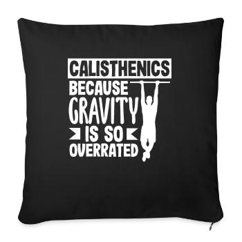 Calisthenics Training Fitness Workout - Sofa pillowcase 17,3'' x 17,3'' (45 x 45 cm) - black - Front