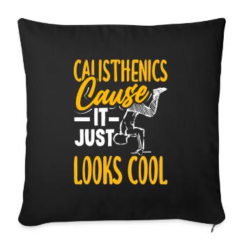 Calisthenics Training Fitness Workout - Sofa pillowcase 17,3'' x 17,3'' (45 x 45 cm) - black - Front