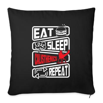 Calisthenics Training Fitness Workout - Sofa pillowcase 17,3'' x 17,3'' (45 x 45 cm) - black - Front
