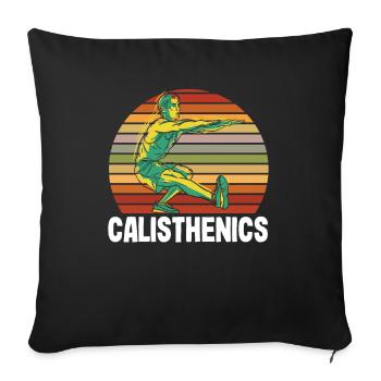 Calisthenics Training Fitness Workout - Sofa pillowcase 17,3'' x 17,3'' (45 x 45 cm) - black - Front