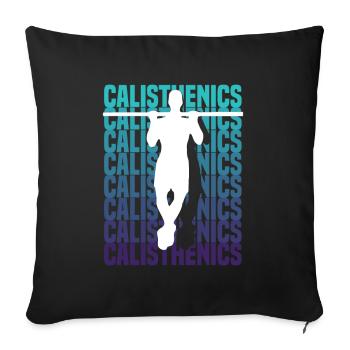 Calisthenics Training Fitness Workout - Sofa pillowcase 17,3'' x 17,3'' (45 x 45 cm) - black - Front