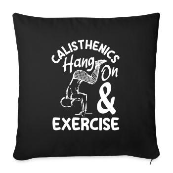 Calisthenics Training Fitness Workout - Sofa pillowcase 17,3'' x 17,3'' (45 x 45 cm) - black - Front