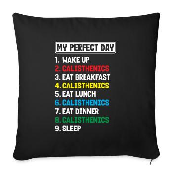 Calisthenics Training Fitness Workout - Sofa pillowcase 17,3'' x 17,3'' (45 x 45 cm) - black - Front