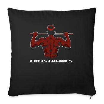 Calisthenics Training Fitness Workout - Sofa pillowcase 17,3'' x 17,3'' (45 x 45 cm) - black - Front