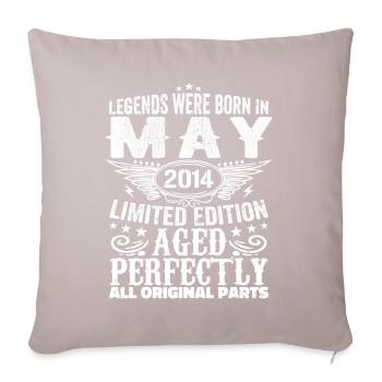 Mai 2014 Cadeau d’anniversaire Mai 2014 Mai - Housse de coussin décorative 45 x 45 cm - taupe clair - Devant
