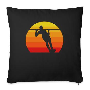 Calisthenics Training Fitness Workout - Sofa pillowcase 17,3'' x 17,3'' (45 x 45 cm) - black - Front