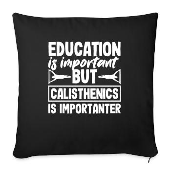 Calisthenics Training Fitness Workout - Sofa pillowcase 17,3'' x 17,3'' (45 x 45 cm) - black - Front