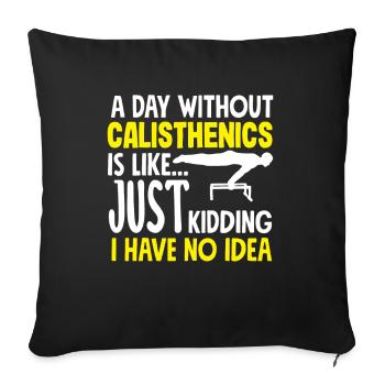 Calisthenics Training Fitness Workout - Sofa pillowcase 17,3'' x 17,3'' (45 x 45 cm) - black - Front