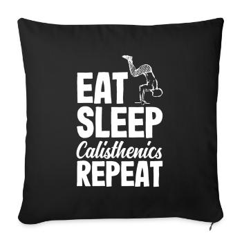 Calisthenics Training Fitness Workout - Sofa pillowcase 17,3'' x 17,3'' (45 x 45 cm) - black - Front
