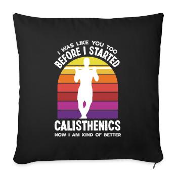 Calisthenics Training Fitness Workout - Sofa pillowcase 17,3'' x 17,3'' (45 x 45 cm) - black - Front