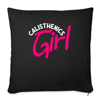 Calisthenics Training Fitness Workout - Sofa pillowcase 17,3'' x 17,3'' (45 x 45 cm) - black - Front
