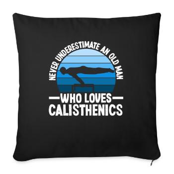 Calisthenics Training Fitness Workout - Sofa pillowcase 17,3'' x 17,3'' (45 x 45 cm) - black - Front