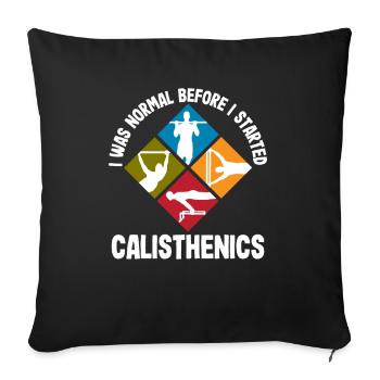 Calisthenics Training Fitness Workout - Sofa pillowcase 17,3'' x 17,3'' (45 x 45 cm) - black - Front