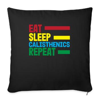 Calisthenics Training Fitness Workout - Sofa pillowcase 17,3'' x 17,3'' (45 x 45 cm) - black - Front