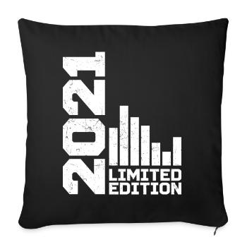 Vintage 2021 Birthday Gift 2021 Built in 2021 - Sofa pillowcase 17,3'' x 17,3'' (45 x 45 cm) - black - Front