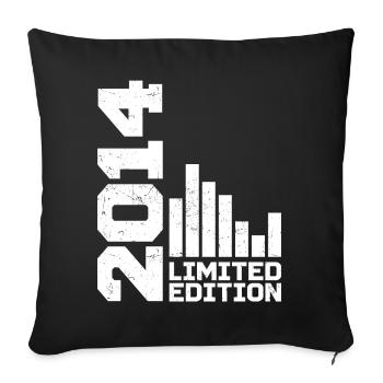 Vintage 2014 Geburtstagsgeschenk 2014 Baujahr 2014 - Sofakissenbezug 45 x 45 cm - Schwarz - Vorne