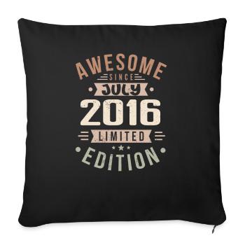 July 2016 Birthday July 2016 Birthday Gift - Sofa pillowcase 17,3'' x 17,3'' (45 x 45 cm) - black - Front