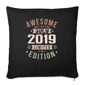 July 2019 Birthday July 2019 Birthday Gift - Sofa pillowcase 17,3'' x 17,3'' (45 x 45 cm) - black - Front