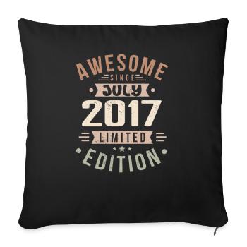 July 2017 Birthday July 2017 Birthday Gift - Sofa pillowcase 17,3'' x 17,3'' (45 x 45 cm) - black - Front