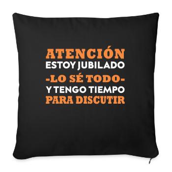 Jubila drôle Je suis un grand-parent professionnel - Housse de coussin décorative 45 x 45 cm - noir - Devant