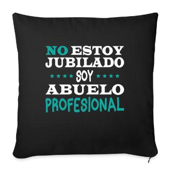 I'm not retired, I'm a professional grandfather - Sofa pillowcase 17,3'' x 17,3'' (45 x 45 cm) - black - Front