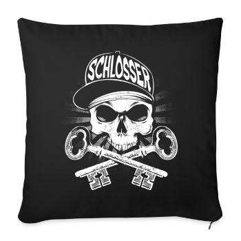 Locksmith - Sofa pillowcase 17,3'' x 17,3'' (45 x 45 cm) - black - Front