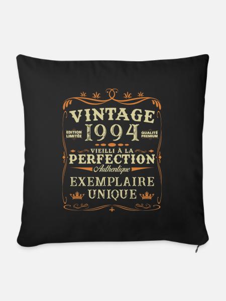 30 Jahre 1994 Vintage Retro Geburtstagsgeschenk - Sofakissenbezug 45 x 45 cm - Schwarz