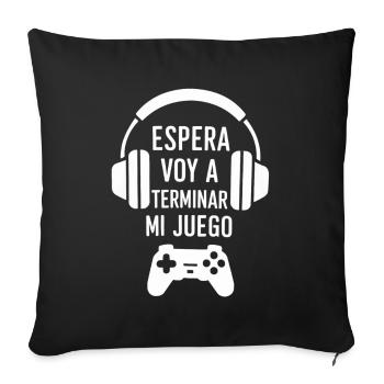 Wait, I'm Going to Finish My Game for Gamers - Sofa pillowcase 17,3'' x 17,3'' (45 x 45 cm) - black - Front