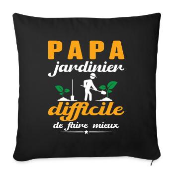 Dad Gardener Gift Hard To Do Better - Sofa pillowcase 17,3'' x 17,3'' (45 x 45 cm) - black - Front