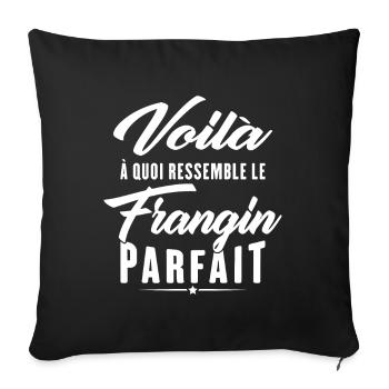 This is what the perfect brother looks like - Sofa pillowcase 17,3'' x 17,3'' (45 x 45 cm) - black - Front
