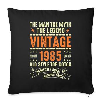 1985 Anniversary Gift Vintage 1985 Vintage 1985 - Sofa pillowcase 17,3'' x 17,3'' (45 x 45 cm) - black - Front