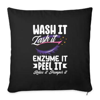 Skin Care Beautician Cosmetics - Sofa pillowcase 17,3'' x 17,3'' (45 x 45 cm) - black - Front
