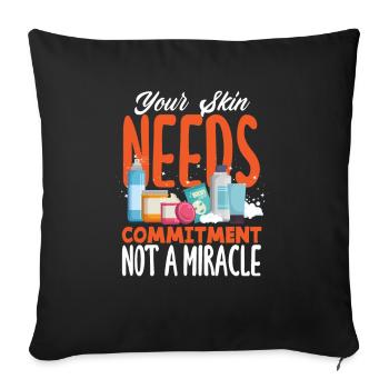 Skin Care Beautician Cosmetics - Sofa pillowcase 17,3'' x 17,3'' (45 x 45 cm) - black - Front