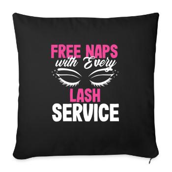 Skin Care Beautician Cosmetics - Sofa pillowcase 17,3'' x 17,3'' (45 x 45 cm) - black - Front