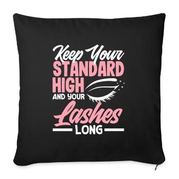 Skin Care Beautician Cosmetics - Sofa pillowcase 17,3'' x 17,3'' (45 x 45 cm) - black - Front