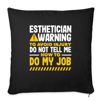 Skin Care Beautician Cosmetics - Sofa pillowcase 17,3'' x 17,3'' (45 x 45 cm) - black - Front