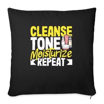 Skin Care Beautician Cosmetics - Sofa pillowcase 17,3'' x 17,3'' (45 x 45 cm) - black - Front