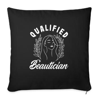 Skin Care Beautician Cosmetics - Sofa pillowcase 17,3'' x 17,3'' (45 x 45 cm) - black - Front