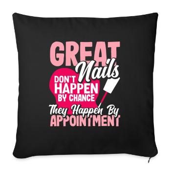 Skin Care Beautician Cosmetics - Sofa pillowcase 17,3'' x 17,3'' (45 x 45 cm) - black - Front