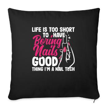 Skin Care Beautician Cosmetics - Sofa pillowcase 17,3'' x 17,3'' (45 x 45 cm) - black - Front