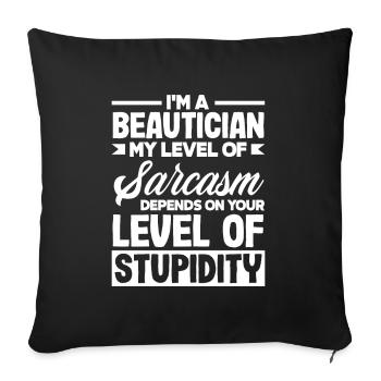 Skin Care Beautician Cosmetics - Sofa pillowcase 17,3'' x 17,3'' (45 x 45 cm) - black - Front