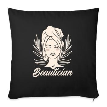 Skin Care Beautician Cosmetics - Sofa pillowcase 17,3'' x 17,3'' (45 x 45 cm) - black - Front