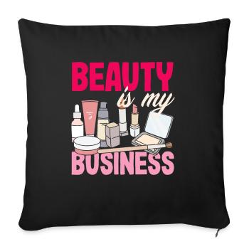 Skin Care Beautician Cosmetics - Sofa pillowcase 17,3'' x 17,3'' (45 x 45 cm) - black - Front