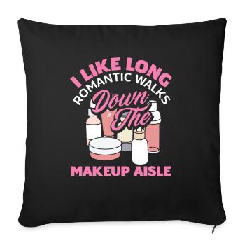 Skin Care Beautician Cosmetics - Sofa pillowcase 17,3'' x 17,3'' (45 x 45 cm) - black - Front