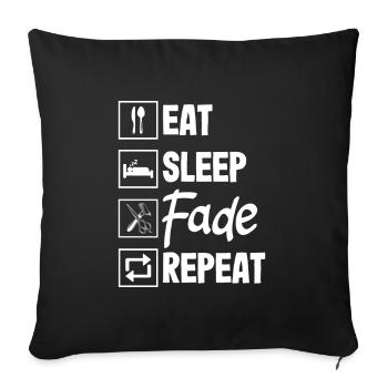 Barber Homme Coiffeur Coiffeur - Housse de coussin décorative 45 x 45 cm - noir - Devant